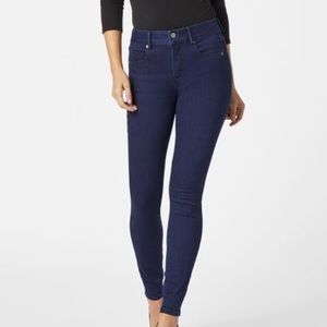 JUSTFAB dark wash miracle skinny jean, size 28